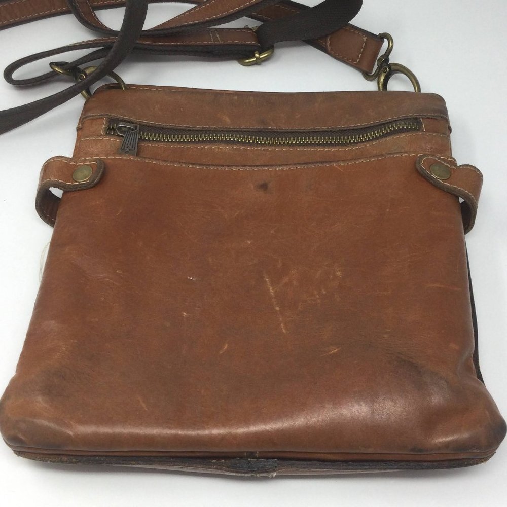 Patricia Nash Brown Distressed Leather Crossbody - Picture 2 of 13